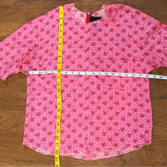 No. 6 Store Pink Butterfly Print Silk Blouse size 1 Small - Picture 4 of 5